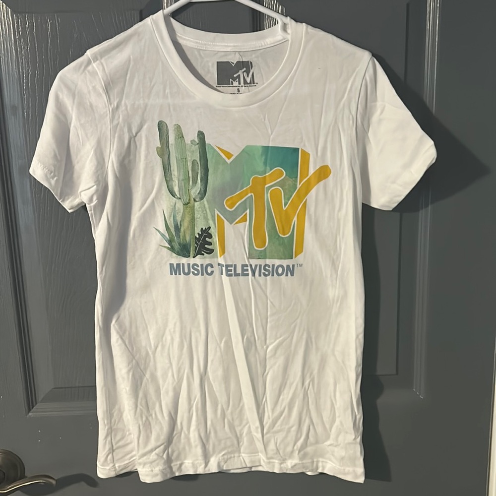 MTV T-shirt, size: S, color: white